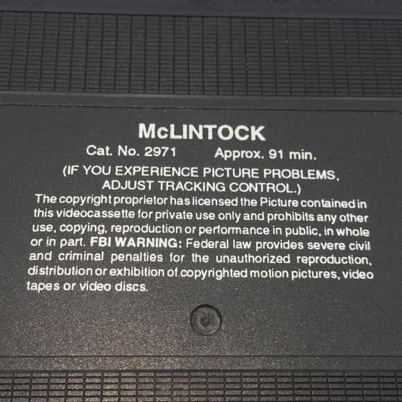 McLINTOCK John Wayne 2 Tape VHS Movie Collector’s - Picture 10 of 11